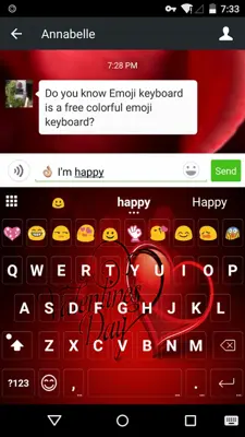 Valentines Day Keyboard android App screenshot 1